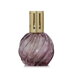 Mauve Spiral Glass Fragrance Lamp