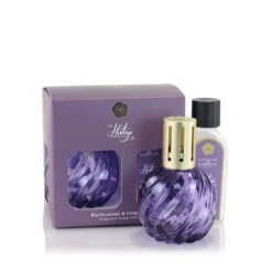 Purple Spiral Glass Fragrance Lamp Gift Set