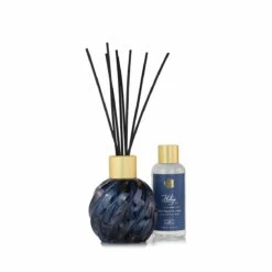 Blue Diffuser With Black Pepper & Amber Decorative Reed Diffuser Set