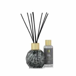 Grey Diffuser With Grey Cedar & Sandalwood Decorative Reed Diffuser Set